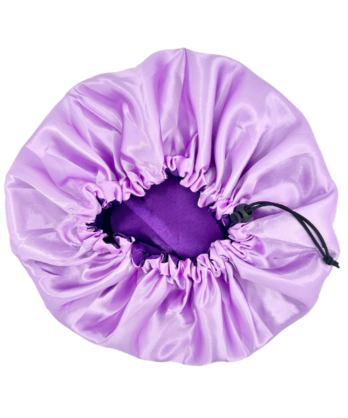 Cays Curls The Adjustable Satin Bonnet Lavender & Purple